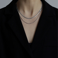 Double layered necklace - gold/silver