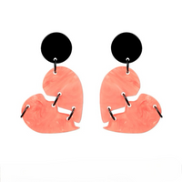 Broken heart earrings