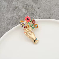 Retro style floral brooch