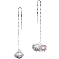 Stunning Seashell & Pearl Drop Earrings