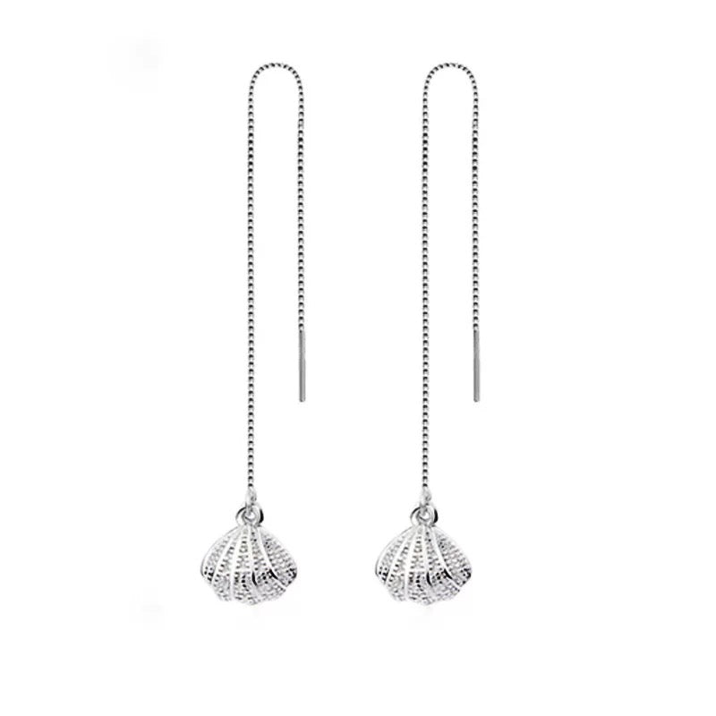 Stunning Seashell & Pearl Drop Earrings