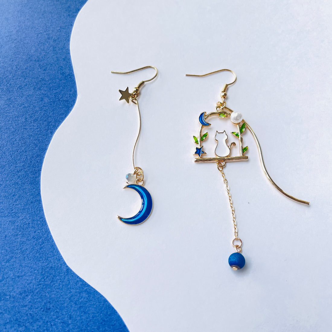 Moonlight Cat Earrings