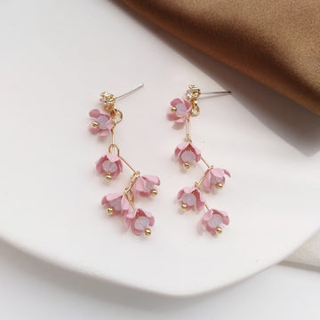 Hanging blossom earrings