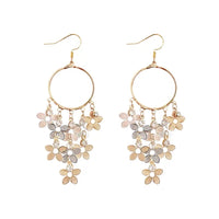 3-tone floral earrings