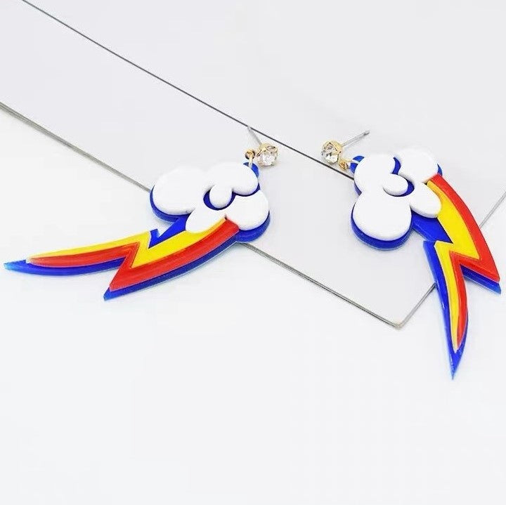 Lightening storm earrings