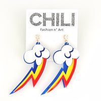 Lightening storm earrings