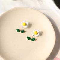 Retro daisy 2-way earrings