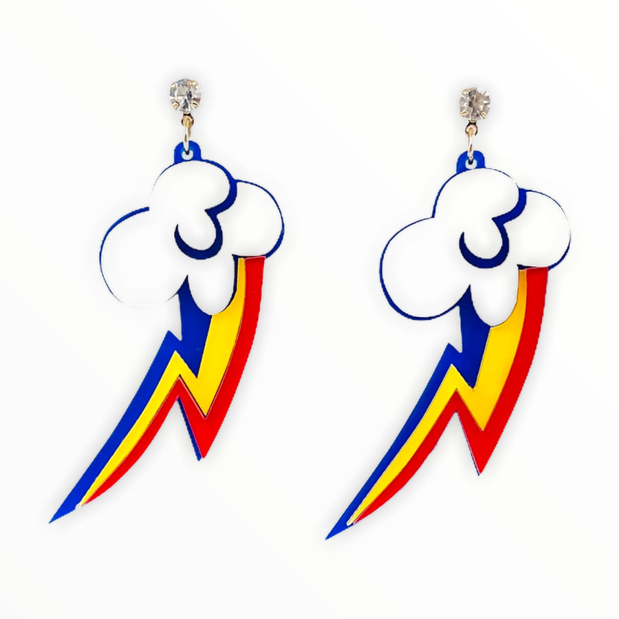 Lightening storm earrings