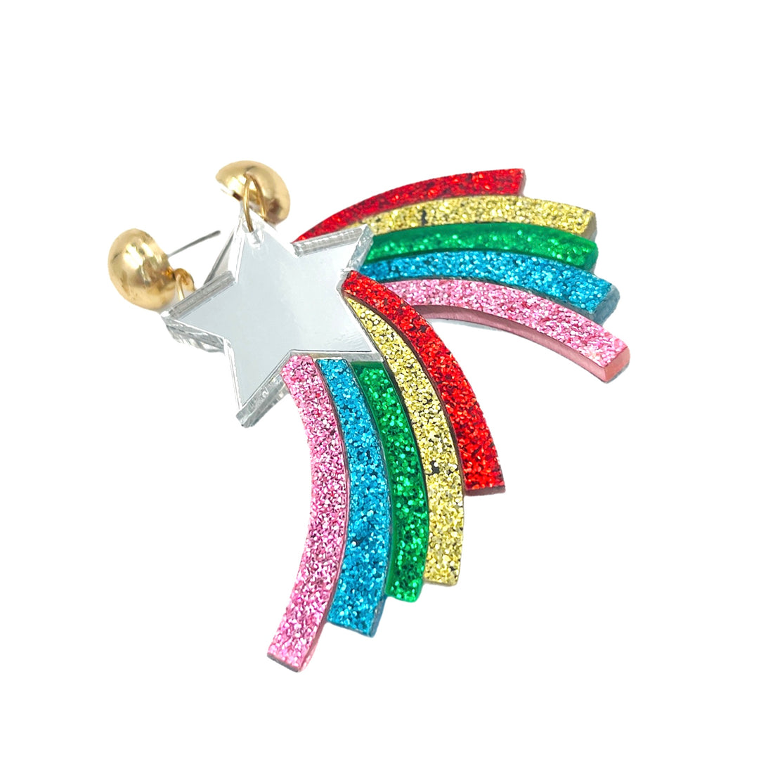 Rainbow Shooting star earrings