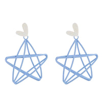 3D star drop earrings