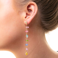 Rainbow crystal earrings