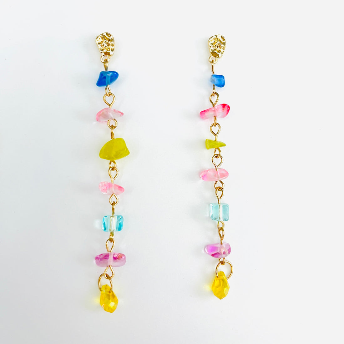 Rainbow crystal earrings