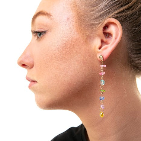 Rainbow crystal earrings