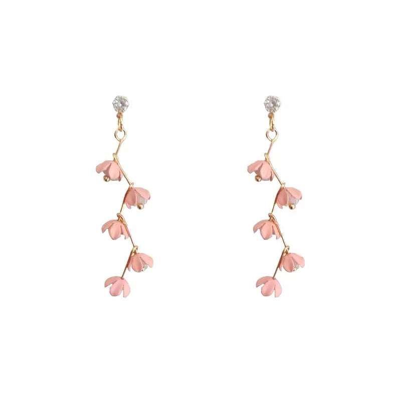 Hanging blossom earrings