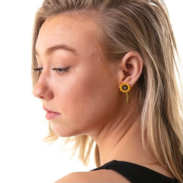 Sunflower 2-way earrings