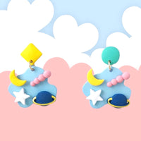 Pastel space earrings