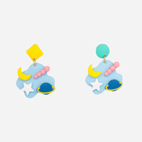 Pastel space earrings