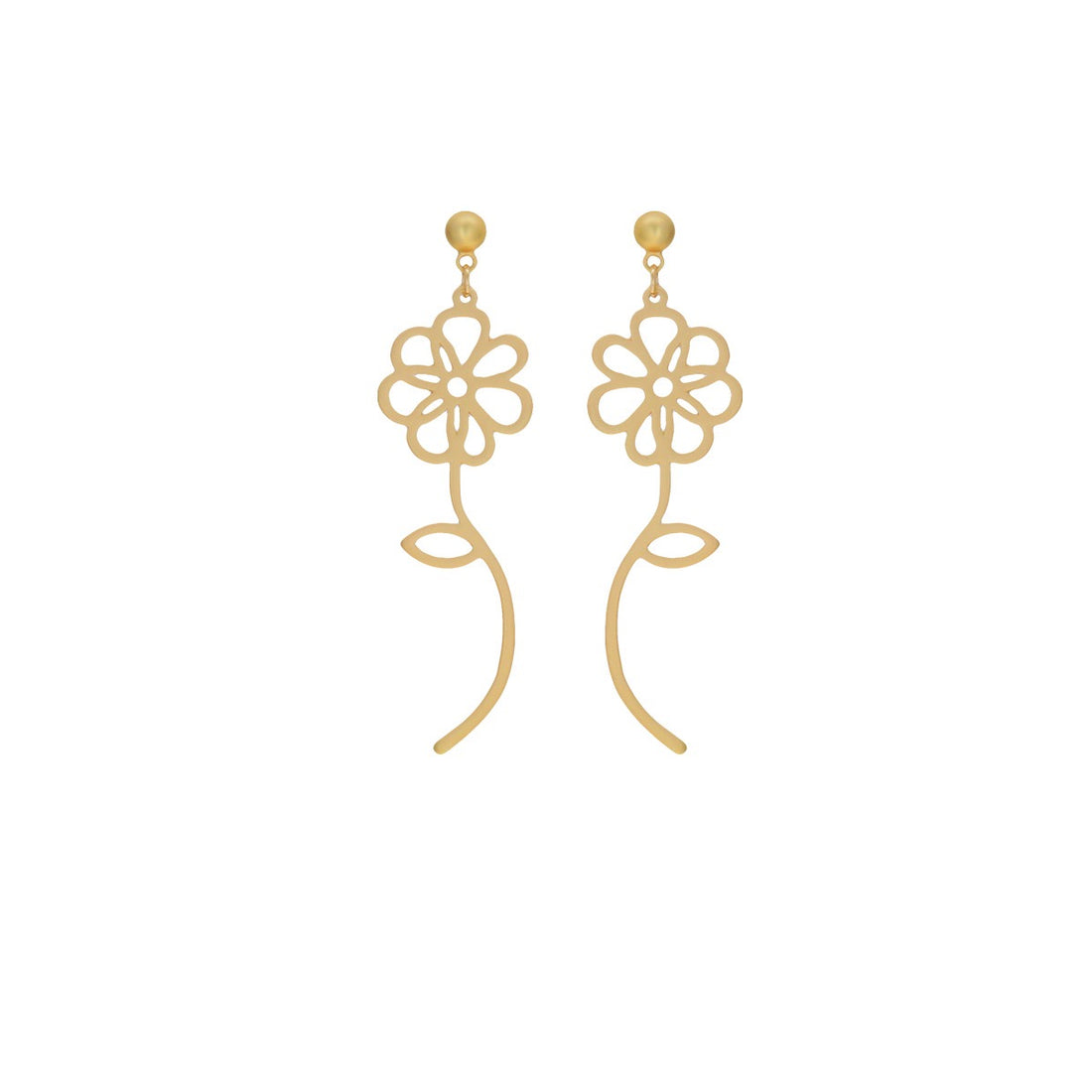 Hanging daisy earrings