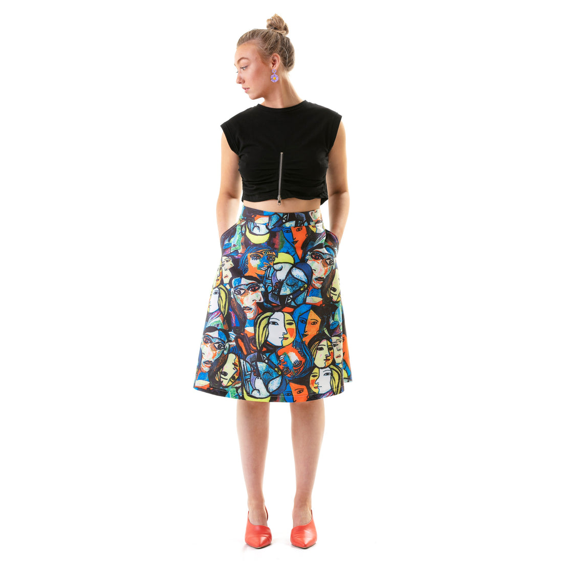 picasco A line tea skirt with pocket