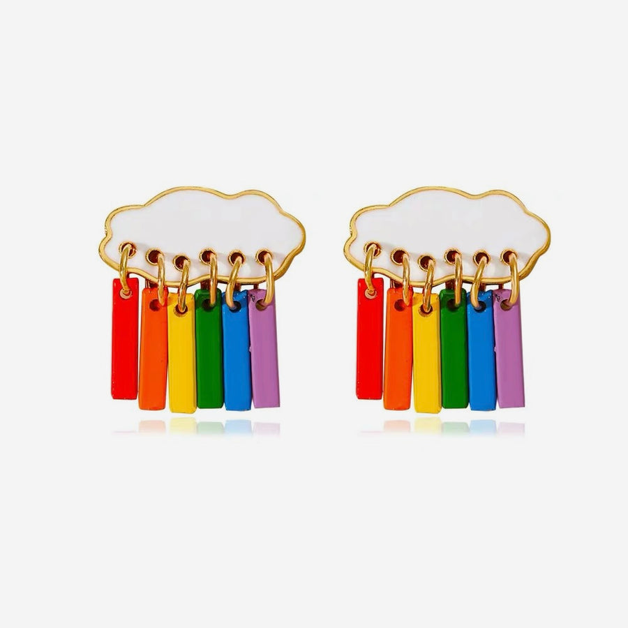 Rainbow Raincloud Earrings