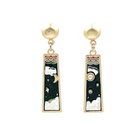 Night-sky earrings