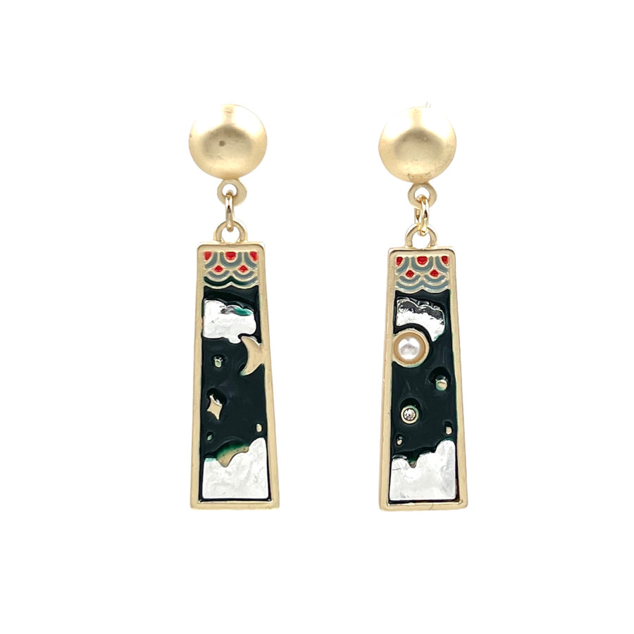 Night-sky earrings