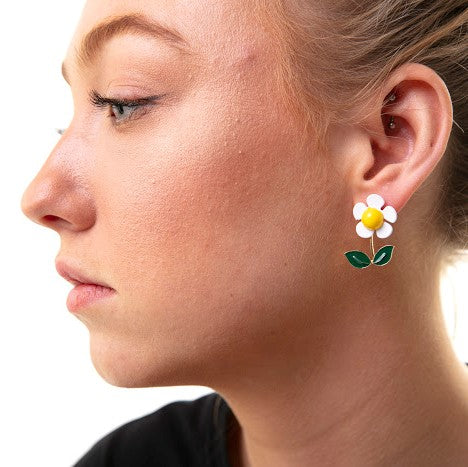 Retro daisy 2-way earrings