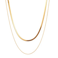 Double layered necklace - gold/silver