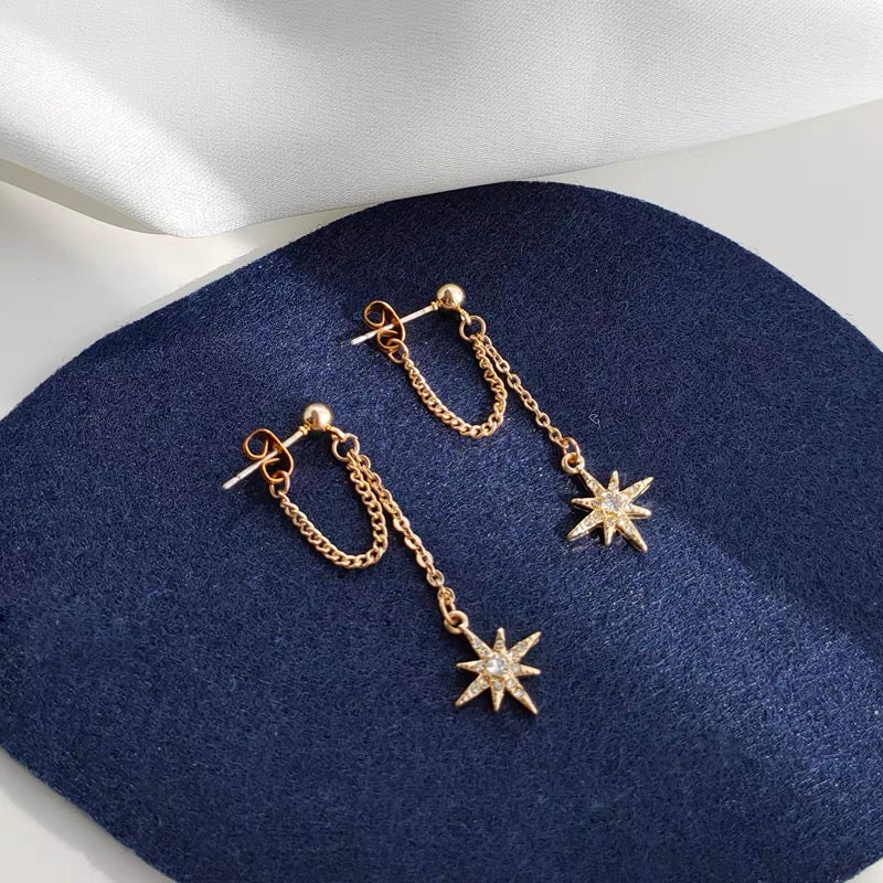 Star drop earrings