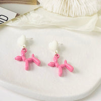 Cute poodle drop earrings