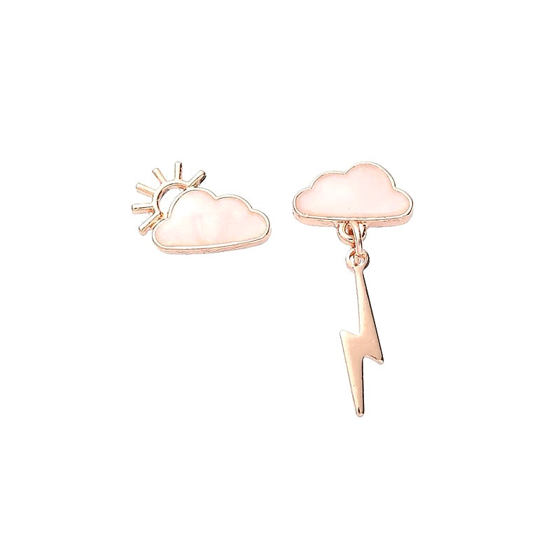 Odd pair welly day earrings in rose gold