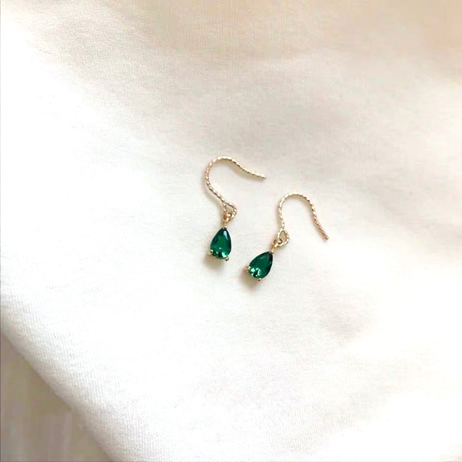 14k gold plated droplet earrings