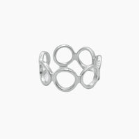 S925 sterling silver ring with circular relief